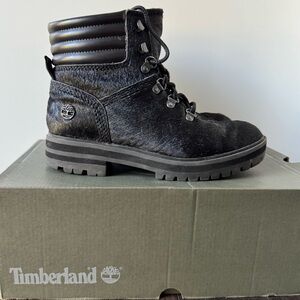 Timberland London Square Mid Hiker Boots, Black Calf Hair, size 6
